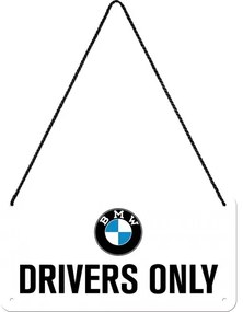 Plechová ceduľa BMW - Drivers Only, (20 x 10 cm)
