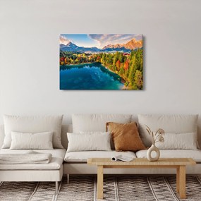 Obraz - Jazero Urisee, Rakúsko (90x60 cm)
