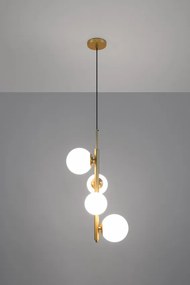 Candellux Mosadzný závesný luster Cordel pre žiarovku 4x G9 34-01559