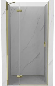 Mexen Mist-H, 1-krídlové sprchové dvere ľavé 120 cm, číre sklo, zlatý lesklý profil, 8A5-120-000-50-00-L