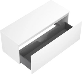 Mexen Orio, kúpeľňová skrinka 120 cm s hornou časťou, 1 zásuvka, biela matná, 91A10-12047-1-BFC01