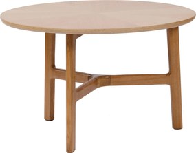 Mazzoni BELLUNO Prírodný jaseň - DREVENÝ KONFERENČNÝ STOLÍK Ø65 cm OKRÚHLY MODERN CLASSIC