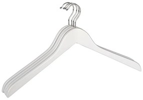 Sada 4 bielych drevených vešiakov na oblečenie Wenko Hanger Blanca