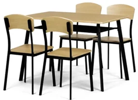 Jedálenský set so 4 stoličkami Autronic 110x76 cm hnedý MDF AUT-O2222 OAK