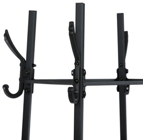 Autronic - Věšák se 4 policemi, dekor divoký dub, MDF, černý lak - GD-170 OAK AKCE NOVINKA