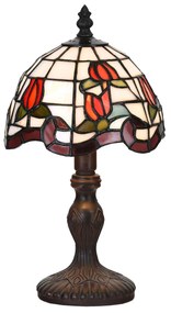 Stolná Tiffany lampa Rous - Ø 18*32 cm
