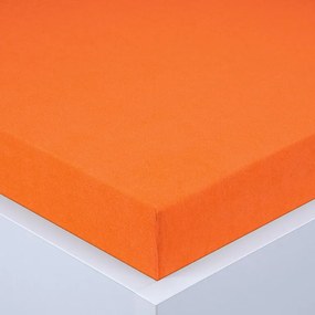Napínacia plachta na posteľ froté EXCLUSIVE oranžová 90 x 200 cm
