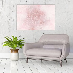 Obraz - Ružová mandala (90x60 cm)
