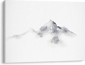 Obraz - Atramentová maľba hôr (70x50 cm)