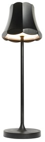 Retro stolná lampa čierna nabíjateľná IP44 - Granny