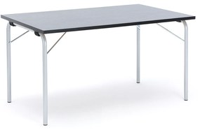 Skladací stôl NICKE, 1400x800x720 mm, linoleum - tmavošedá, strieborná
