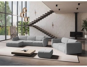 Svetlosivá rohová pohovka (ľavý roh) Hoku – Makamii