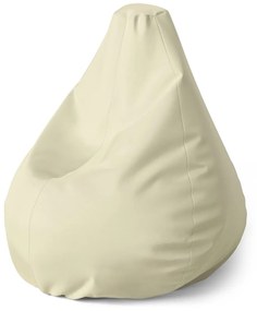 Sablio Sedací vak Pear Biela slonová kost - 70 x 95 x 15 cm