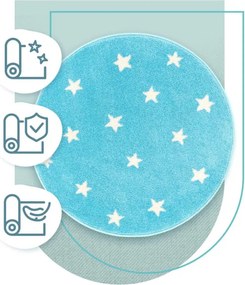 Koberec Agnella Funky Top Starf modrý kruh