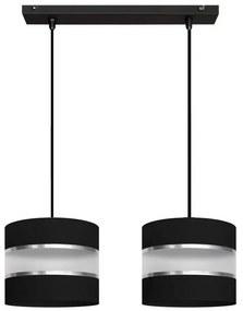 Luster na lanku HELEN 2xE27/15W/230V čierna