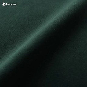 Zelená zamatová rozkladacia rohová pohovka Milo Casa Santo, pravý roh