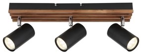 Globo 57909-3 - Bodové svietidlo KAYDEN 3xGU10/25W/230V čierna