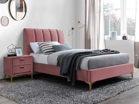 Čalúnená jednolôžková posteľ MIRAGE | Velvet 90 Farba: Sivá