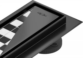 Mexen Flat M13 lineárny odtok 2v1 80 cm, čierny - 1710080-15