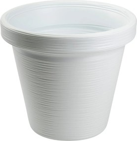 PLASTOVÝ KVETINÁČ SRTIA RIFLO 46X40 CM BIELA