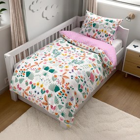 Krepové obliečky do postieľky Renforcé LUNETTA ružové Rozmer obliečky: 45 x 65 cm | 90 x 140 cm