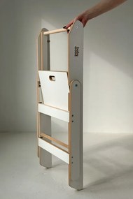 Učiaca montessori detská veža skladacia biela