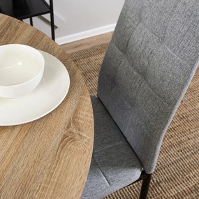 Čalouněná jídelní židle Tex šedá/černá