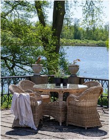 Ratanové záhradné stoličky v prírodnej farbe v súprave 2 ks Larisa – House Nordic