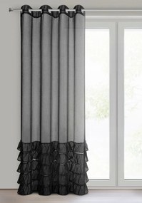 ZÁCLONA NA KRÚŽKOCH DANI1 140X250 CM ČIERNA