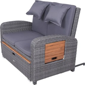 Sivá záhradná pohovka z umelého ratanu Bari – Garden Pleasure