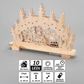 Nexos 86211 Vianočný svetelný oblúk - 10 LED, teplá biela, na batérie