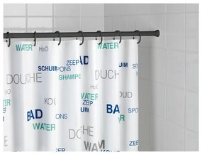 Čierna teleskopická tyč na sprchový záves Wenko Shower Curtain Rod