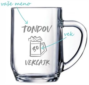 Pieskovaný polliter Haworth s motívom Tondov vercajk