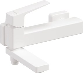 Deante Blur, nástenná vaňová batéria s otočným výtokom, 150 mm, biela matná, DEA-BQL_A12M