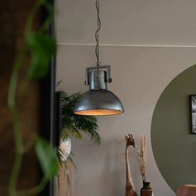 Priemyselné závesné svietidlo sivé 40 cm - Samia Sabo