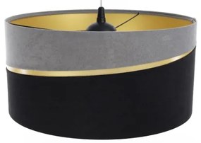 Luster na lanku SWING 1xE27/60W/230V čierna/šedá/zlatá