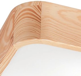 Stropné svietidlo NATURAL SQUARE 2xE27/15W/230V 35x35 cm borovica