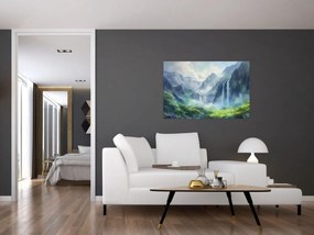 Obraz - Údolie vodopádov (90x60 cm)