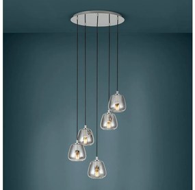 Eglo 39668 - Luster na lanku ALBARINO 5xE27/40W/230V dymová