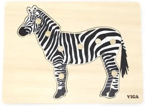 Lamps Drevené Montessori puzzle - Zebra