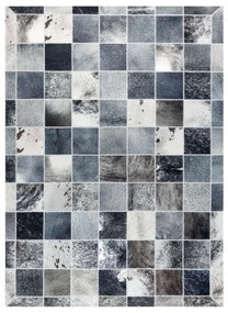 Koberec PATCHWORK 21716 sivý - imitácia kože krava
