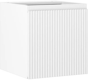 Mexen Rivel, kúpeľňová skrinka 45 cm, 1 dvierka, s drážkami, biela matná, 91A21-04547-1-BF01