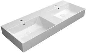 GSI GSI, KUBE X keramické dvojumývadlo 120x47 cm, biela ExtraGlasse, 9425111