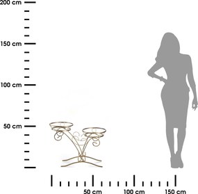 STOJAN NA KVETINÁČ AVERY 49X66 CM ZLATÁ