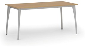 Rokovací stôl PRIMO OMEGA, 1600 x 800 mm, sivá podnož, buk