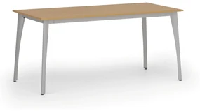 Rokovací stôl PRIMO OMEGA, 1600 x 800 mm, sivá podnož, buk