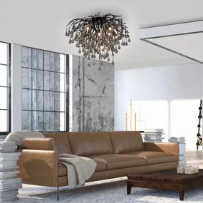 Paul Neuhaus 8091-18 - Prisadený luster ICICLE 9xG9/40W/230V priemer 50 cm čierny