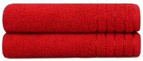 Sada 2 ks ručníků REDNOTE 50x90 cm červená