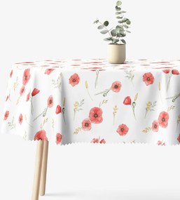 Goldea oválny teflónový obrus - vlčie maky 140 x 220 cm