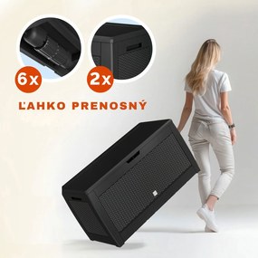 Odkladací box RATO, 310l, 119x48x60cm, antracitová Prosperplast